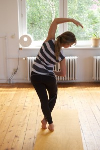 Chandrasana during a Vinyasa Flow Yoga Class in Berlin